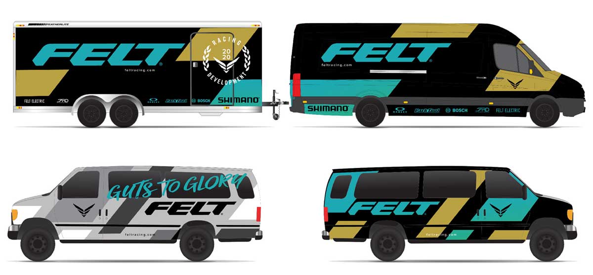 felt bikes promo truck graphics