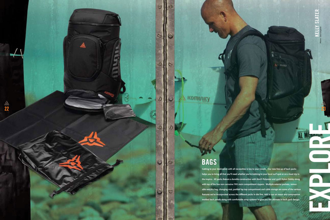 Surf product catalog design examples
