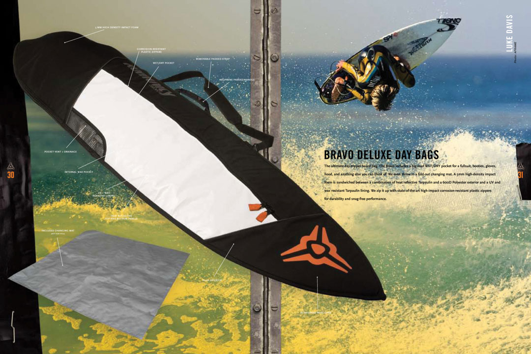 Surf product catalog design examples